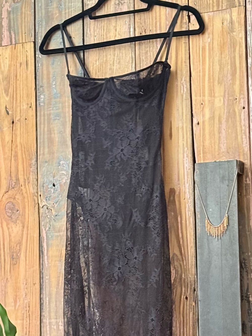 NWT SKIMS Ultra Fine Lace Strapless Corset Long Dress Sz XXS - Picture 11 of 15